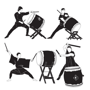 Traditional Japanese taiko drum beaterbeaters