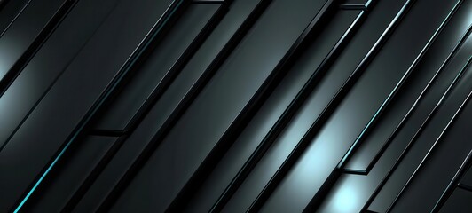 Obraz premium A sleek digital background with abstract geometric shapes in shades of silver and black