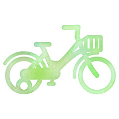 乗り物のアイコン　セット　ベクター　自転車　子供用自転車