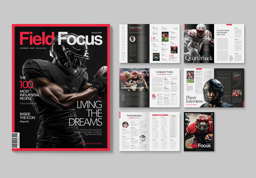 American Football Magazine Template