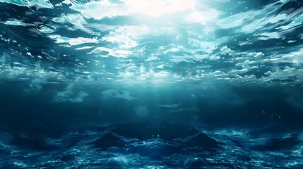 Fototapeta premium Empty underwater background