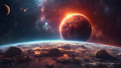View from the Atmosphere of an Distant Planet