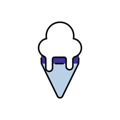 Ice Cream icon design with white background stock illustration