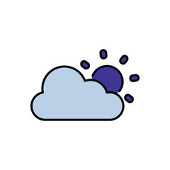 Weather icon design with white background stock illustration