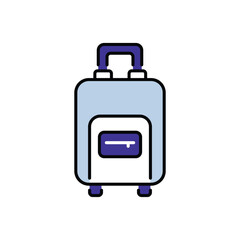 Luggage icon design with white background stock illustration