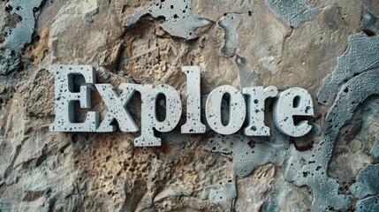 Grey Marble Travel adventure concept art poster.