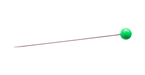 needle isolated on white. shot with close up view angle