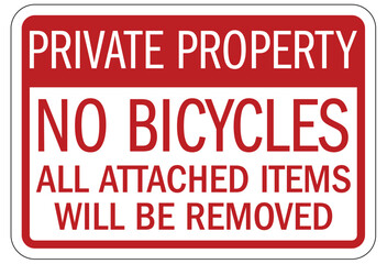 No bicycle allowed sign