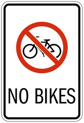 No bicycle allowed sign