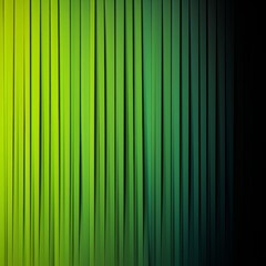 A background of vertical stripes in shades of green and yellow, transitioning into a dark background