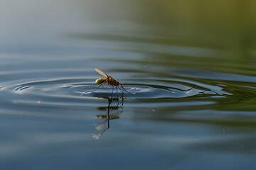Fototapeta premium Beautiful garden with pink and white flowers, petals,waterfall, with access to the lake. Digital collage, mural and mural. Wallpaper. Poster design. Modular panel. 3d render