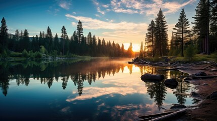 beautiful nature landscape panoramic photo