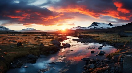 beautiful nature landscape panoramic photo