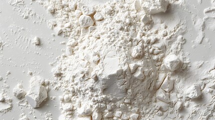 Heap of flour on white background. 
