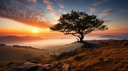 beautiful nature landscape panoramic photo