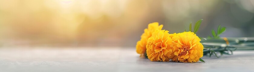 Dia De Los Muertos marigold flowers