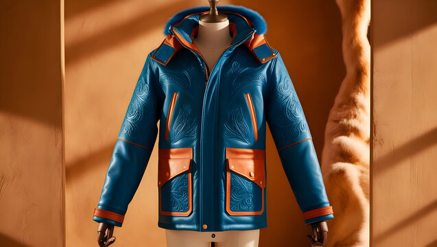 a beautiful parka with a warm design and a comfortable fit, on a mannequin.