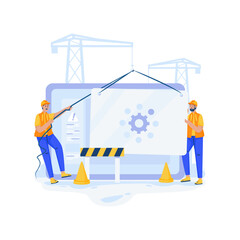 Site under construction vector illustration