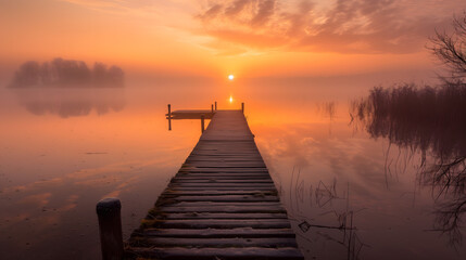 Fototapeta premium Sunset Over Pier