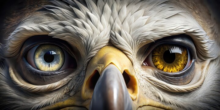 An eagle soaring within the eye sockets of a skull , eagle, skull, symbol, death, wildlife, predator, wings, feathers, majestic