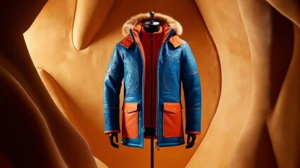 a stunning parka with a warm design and a comfortable fit, on a mannequin.