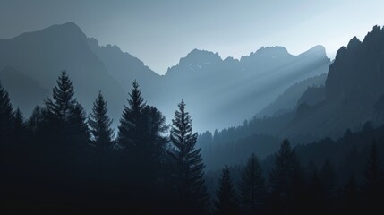 Dolomites mountain at night
