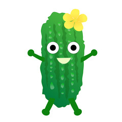 ゴーヤのキャラクター風イラスト