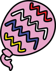 ヨーヨー風船　アウトラインあり
