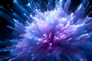 Fototapeta premium Vibrant Violet-Blue Burst