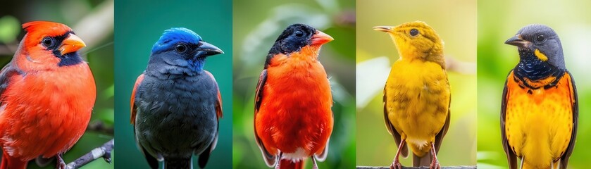 Diverse bird species evolving in a dynamic ecosystem, evolutionary, biological diversity