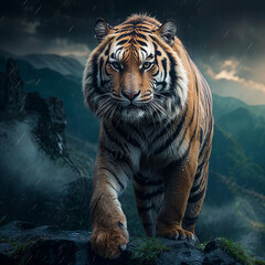 tiger in the jungle