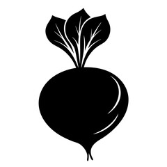 Turnip silhouette vector illustration 