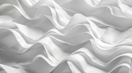 Fototapeta premium Strips of white paper with folds closeup : Generative AI