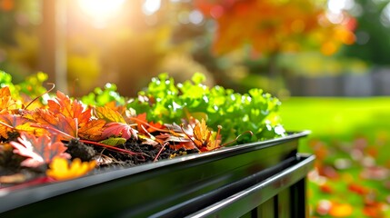 Eco-Friendly Waste Reduction: Close-Up of Backyard Compost Bin Illustrating Sustainable Practices