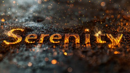 Diffused Lighting Peace and meditation concept art poster.