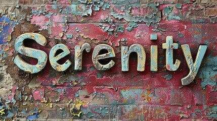 Fresco Peace and meditation concept art poster.