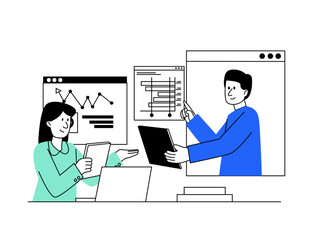 blue green business 3d illustration