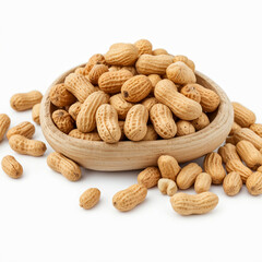 Fototapeta premium Peanuts, isolated on white background