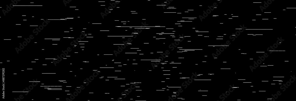 Aufkleber TV static noise texture. Glitch vhs pixel noise wallpaper. Random interference signal concept. Black and white rippled video tape background. Image distortion distressed backdrop effect. Vector bg
