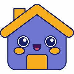 House cartoon logo icon vector art illustration