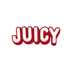 juicy t shirt fashion sticker vector illustration template design