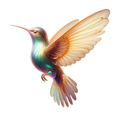 Abstract 3D Hummingbird. Generative AI