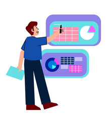 purple blue teamwork 3d illustration