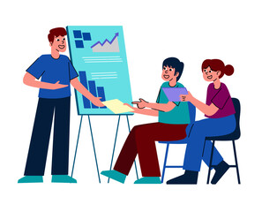 green brown teamwork 3d illustration