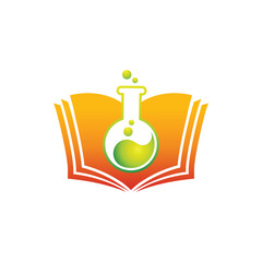 Book lab logo design template
