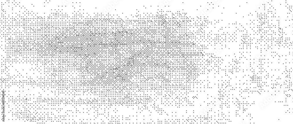 Poster pixelated grain gradient texture bitmap. dither grunge background. abstract dotted glitchy overlay. 