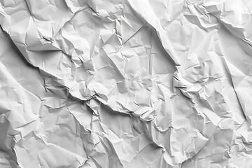 Obraz premium Blank white crumpled paper poster texture background