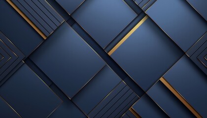 Abstract blue and gold geometric shapes background
