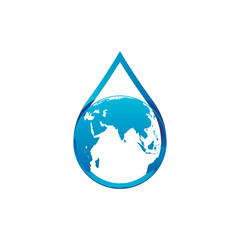 Hydro World logo design template