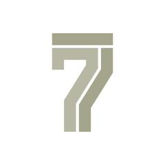 Monogram 7. Number 7. Number 7 design logo. Monogram letter mark 7 logo design. Monogram design vector logo. Monogram number 7 logo design. Simple number 7 monogram. Monogram 7 design logo. 